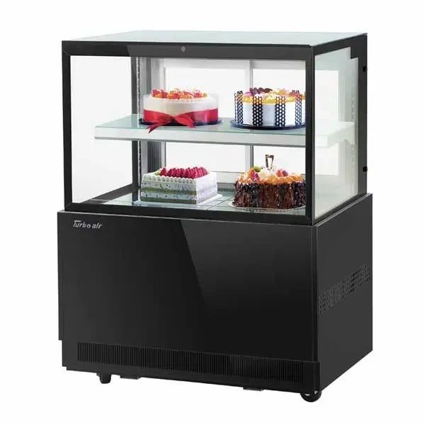 Turbo Air Compressors — Turbo Air TBP36-46FN-B Refrigerated Black Bakery Display Case 35-3/8"W