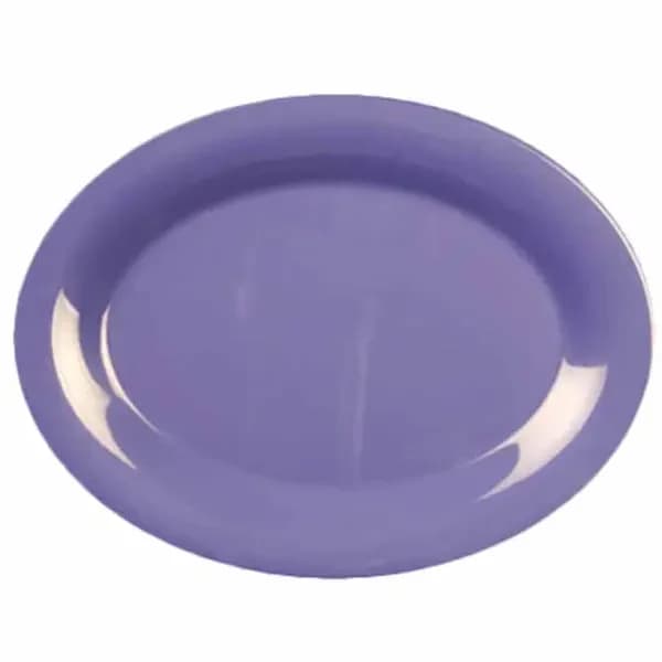 Thunder Group CR212BU Purple 12" x 9" Oval Melamine Platter | Case of 12 — main image