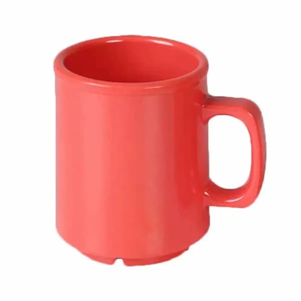 Thunder Group CR9010RD Orange 8 oz. Melamine Mug/Cup | Case of 12 — main image