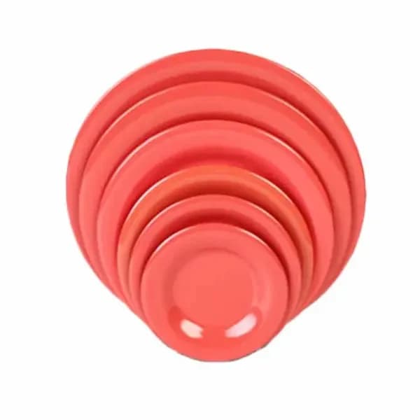 Thunder Group CR006RD Orange 6-1/2" Melamine Plate | Case of 12 — main image