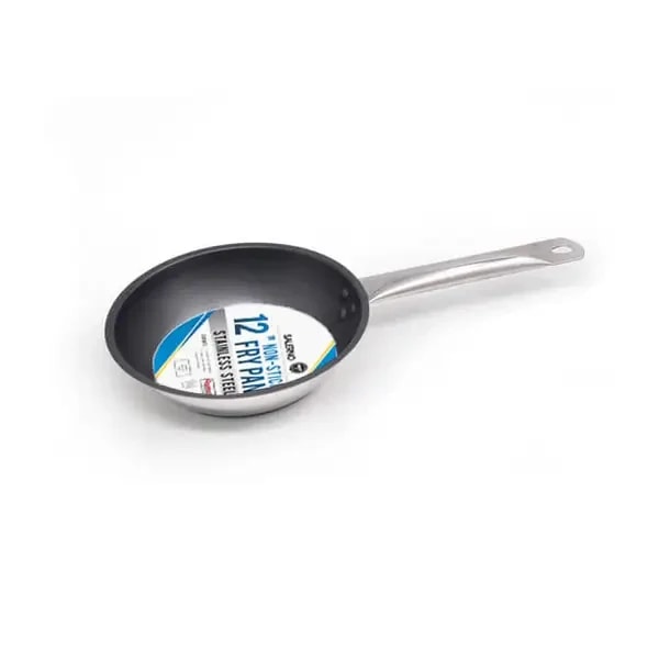 Salerno Induction Ready Stainless Steel Non-Stick Fry Pan 12"W — main image