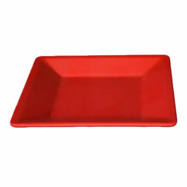 Thunder Group PS3211RD Passion Red 10-1/4" x 10-1/4" Square Melamine Plate | Case of 12 — main image